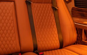 Tan car seats inside a clean vehicle interior